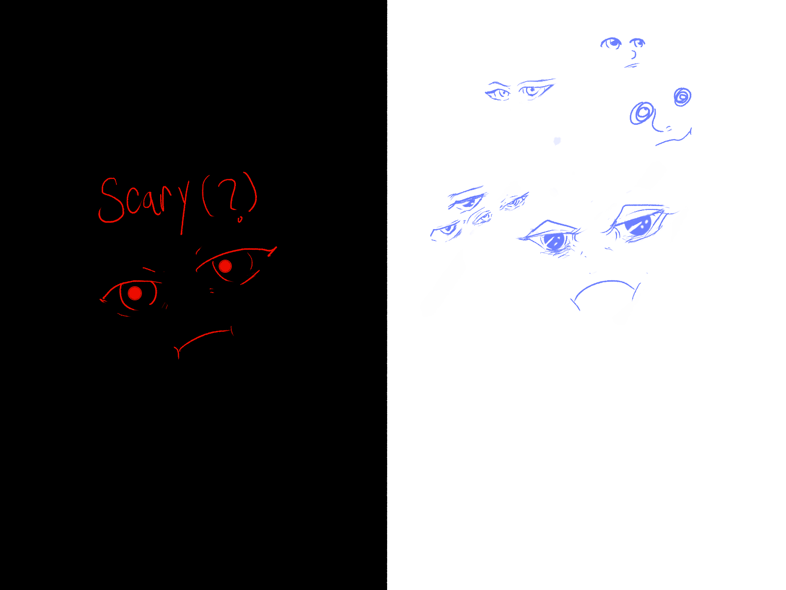 why red santa eyes scary but blue eyes nazi santa nice?