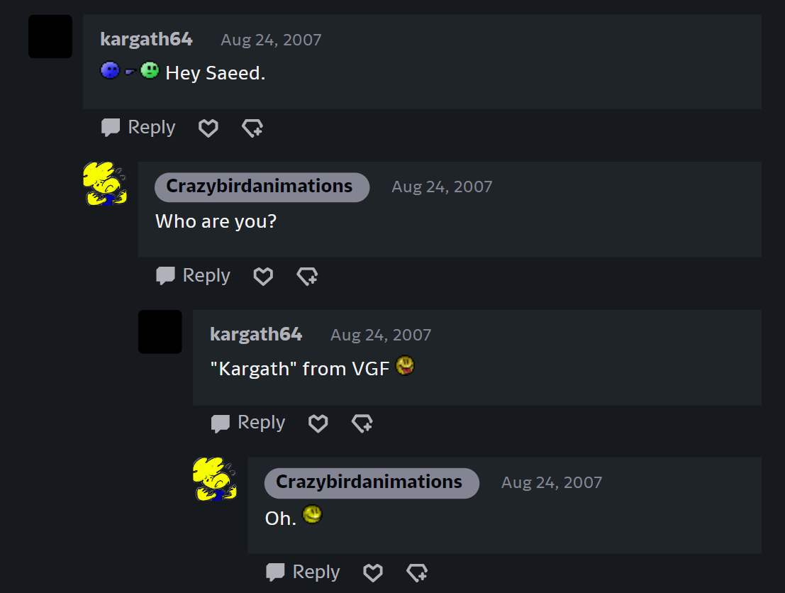 Random exchange from 2007